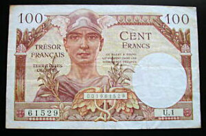 100 francs Trésor Français type 1947