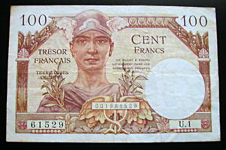 100 francs Trésor Français type 1947