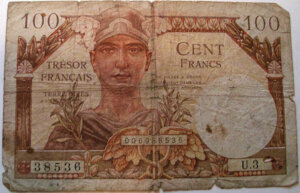 100 francs Trésor Français type 1947