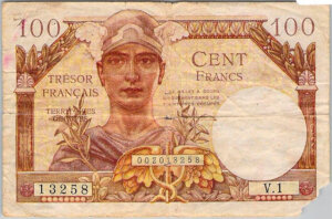 100 francs Trésor Français type 1947