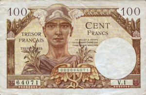 100 francs Trésor Français type 1947