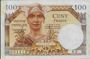 100 francs Trésor Français type 1947