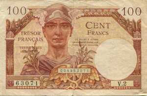 100 francs Trésor Français type 1947