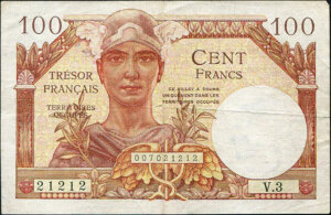 100 francs Trésor Français type 1947