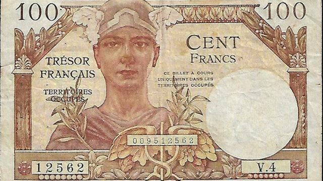 100 francs Trésor Français type 1947