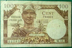 100 francs Trésor Français type 1947