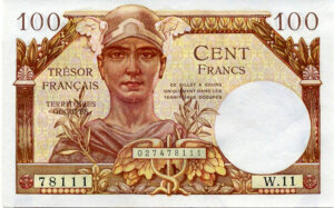 100 francs Trésor Français type 1947