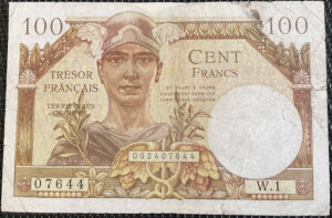 100 francs Trésor Français type 1947