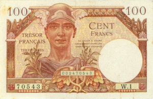 100 francs Trésor Français type 1947