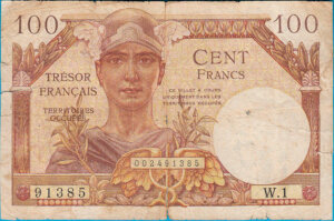 100 francs Trésor Français type 1947