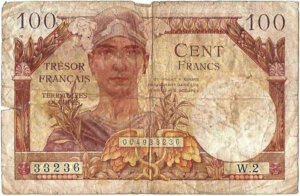 100 francs Trésor Français type 1947