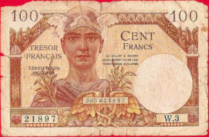 100 francs Trésor Français type 1947