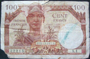 100 francs Trésor Français type 1947