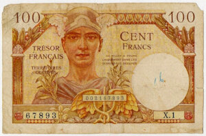 100 francs Trésor Français type 1947