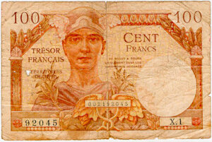 100 francs Trésor Français type 1947