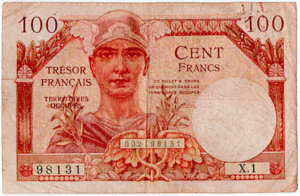 100 francs Trésor Français type 1947