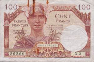 100 francs Trésor Français type 1947