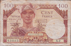 100 francs Trésor Français type 1947