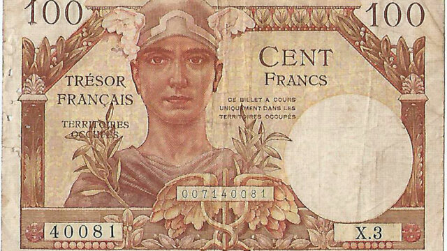 100 francs Trésor Français type 1947