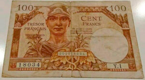 100 francs Trésor Français type 1947