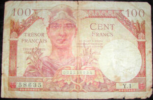 100 francs Trésor Français type 1947