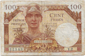 100 francs Trésor Français type 1947