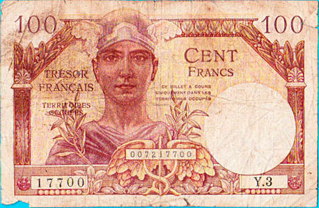 100 francs Trésor Français type 1947