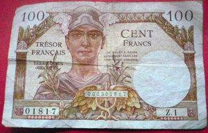 100 francs Trésor Français type 1947