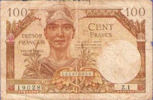 100 francs Trésor Français type 1947