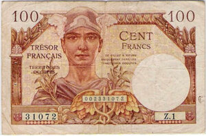 100 francs Trésor Français type 1947