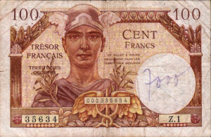 100 francs Trésor Français type 1947