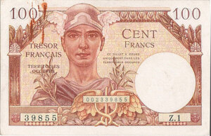 100 francs Trésor Français type 1947