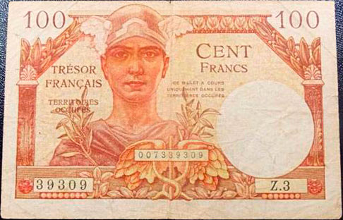 100 francs Trésor Français type 1947