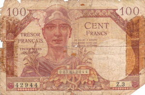 100 francs Trésor Français type 1947