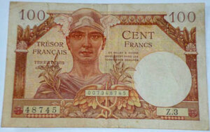 100 francs Trésor Français type 1947