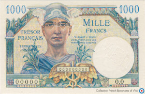 1000 francs Trésor Français type 1947