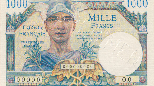 1000 francs Trésor Français type 1947