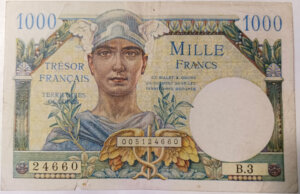 1000 francs Trésor Français type 1947