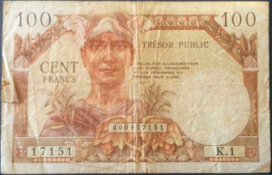 100 francs Trésor Public type 1955