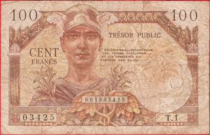 100 francs Trésor Public type 1955