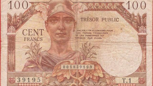 100 francs Trésor Public type 1955