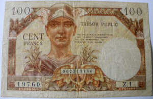 100 francs Trésor Public type 1955