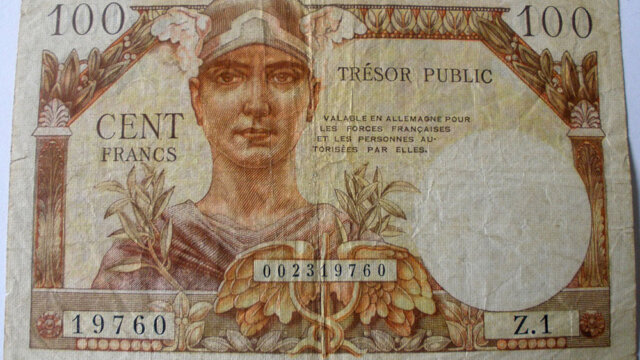 100 francs Trésor Public type 1955