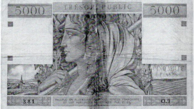 5000 francs Trésor Public type 1955