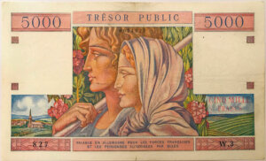 5000 francs Trésor Public type 1955