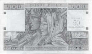 50NF sur 5000 francs Trésor Public type 1960