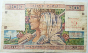 50NF sur 5000 francs Trésor Public type 1960