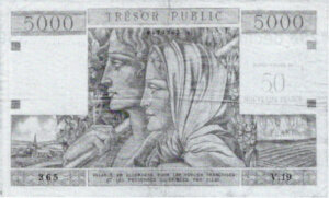 50NF sur 5000 francs Trésor Public type 1960