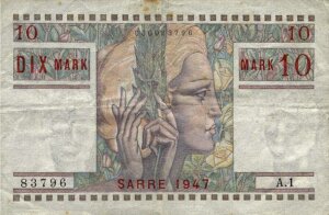 10 Mark Sarre type 1947