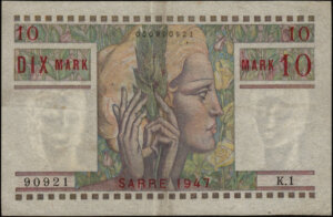 10 Mark Sarre type 1947